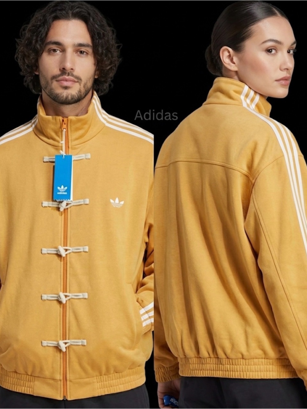 Unisex Rust Mustard  Bomber Jacket with Three Stripes